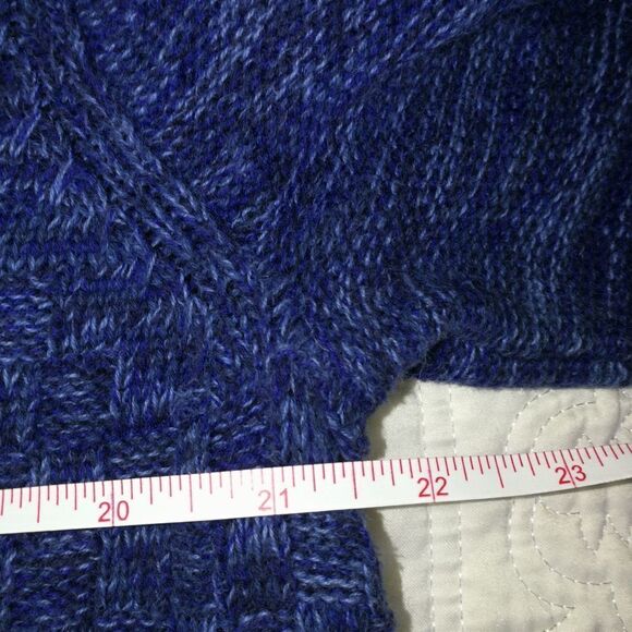 Men URBAN OUTFITTERS / KOTO Blue Cable Knit Cotton Crenwneck Sweater Size Medium - Picture 11 of 13